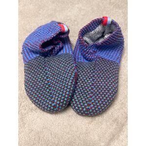 Bombas Gripper Slipper Socks Blue Red Cozy Lined Indoor Shoes Unisex Sz S